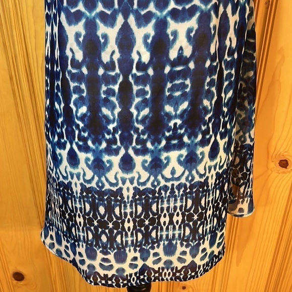 Show Me Your Mumu Blue & White Print Mini Dress Sz-XS - Picture 6 of 7